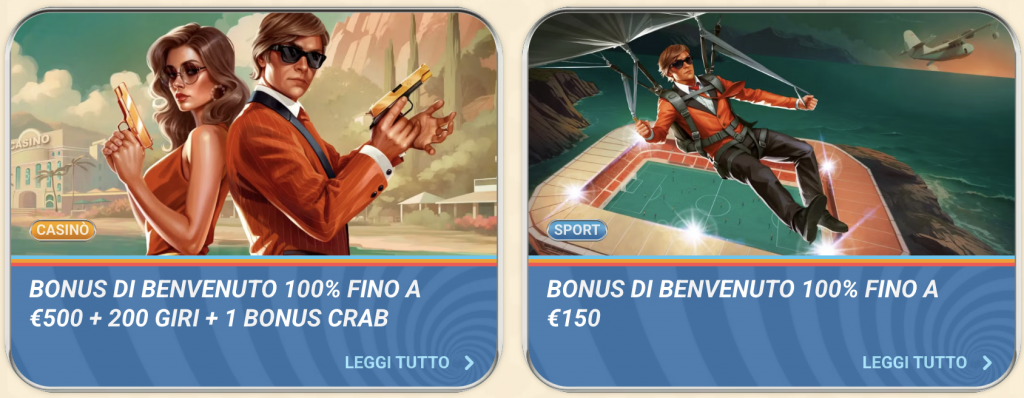 Bonus di benvenuto Vegasino
